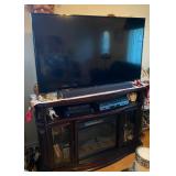 LG 60-inch 1080p LED TV    Electric Fireplace / TV Stand