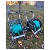 Portable garden hose reels
