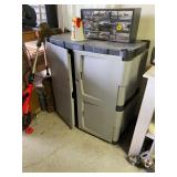 Rubbermaid plastic locking storage cabinet - kept in garage