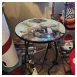 Mushroom Glass side table - Cracker Barrel
