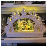 Cracker Barrel - Christmas Angle Animals Owls Deer Glitter Globe