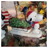 Snoopy with sled Salt & Pepper Set - Cracker Barrel 