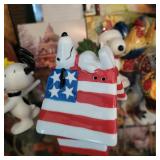 Patriotic Snoopy Doghouse Salt & Pepper Shakers from Cracker Barrel