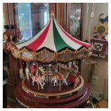 Marquee Deluxe Santa Carousel -with AC adapter plays 20 Christmas carols from Cracker Barrel