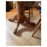 42-inch round kitchen pedestal table with 4 chairs