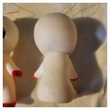 Vintage Rubber Bears Christmas ornaments "set of 2" 