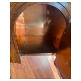 Art Deco Period Chairside Humidor has two racks to hold magazines or books - copper plated liner (18