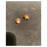 Vintage cameo stud earings