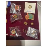 Collection of Pin Back Buttons and Pins