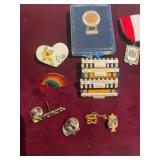 Collection of Pin Back Buttons and Pins