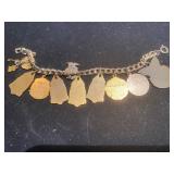 Vintage Charm Bracelet featuring Academic & Achievements awards