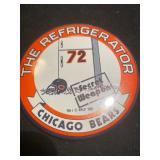 vintage 1985 Chicago Bears "The Refrigerator" William Perry promotional pinback button. 