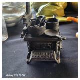  an Old Mountain cast iron miniature "Queen" box stove set, which is a replica of traditional stoves