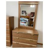 Three drawer Dresser with Mirror