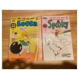 vintage Harvey Comics issues: Little Lotta No. 119 and Spooky the Tuff Little Ghost No. 151. 