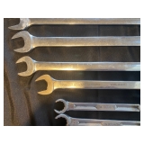 Snap-on combination wrenches. including 1 1/16", 15/16", and 7/8" 