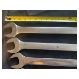 Snap-on combination wrenches. including 1 3/8", 1 15/16", and 1 1/4" 