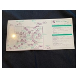 a vintage tourist map and statistical sketch of Nagoya, Japan, from 1991. The map includes key facts
