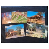 vintage postcards depicting several historical landmarks