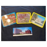a collection of vintage postcards