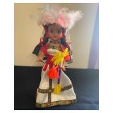  vintage Huichol doll, these dolls are known for their vibrant, handmade clothing and intricate deta