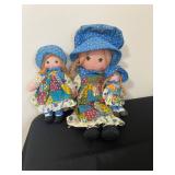vintage Knickerbocker Holly Hobbie rag dolls from the 1970s. 