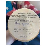  vintage, handmade Polish folk doll couple, dressed in traditional clothing from the Zywiec region o