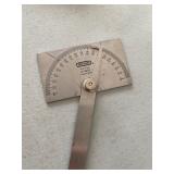 Craftsman No. 9-4029 stainless steel square-head protractor. 