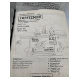 Craftsman 10-inch table saw with a stand
