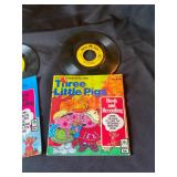 vintage Peter Pan Records Three Little Pigs book and record set. 