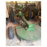 John Deere 127 rotary mower, also referred to as a gyro mower.  It is designed for cutting brush, we