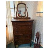Antique dresser with mirror from Northern Furniture Company, dating to the 1910s–1920s, features qua