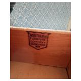 Antique dresser with mirror from Northern Furniture Company, dating to the 1910s–1920s, features qua