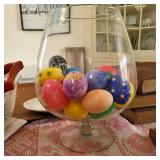 Brandy snifter full of easter eggs