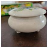 Vintage porcelain footed trinket box