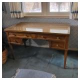 Vintage American of Martinsville Writing Desk with Glass top