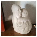 Mid Century Rima Padova Plaster Sculpture Of Mother And Baby Child Statue