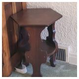 Hexagon wooden side table / Plant Stand