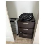 Sterilite 3 Weave Drawer Unit in Espresso, featuring a plastic weave pattern design for storage. 