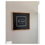 "Grow Old With Me" farmhouse-style wooden wall sign 