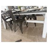 Dining table & metal dining chairs