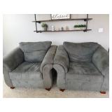 Gray Casual Plush Chairs