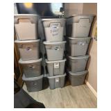 empty plastic totes