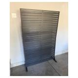black, freestanding metal privacy screens (2)