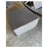 woven wicker patio table