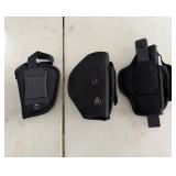black nylon concealed carry holsters designed for different handgun sizes