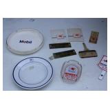 MOBIL OIL ASHTRAYS AND MISC.