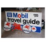 MOBIL OIL TRAVEL GUIDE SIGN
