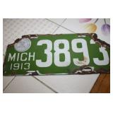 NICE VINTAGE 1913 LICENSE PLATE