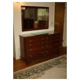 MAHOGANY DRESSER N MIRROR